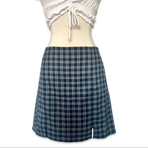 𝅺FULL Tilt plaid navy mini skirt